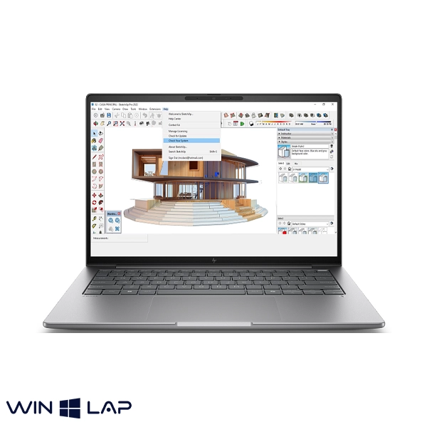 نمای رو به رو لپ تاپ