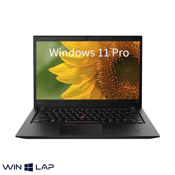LENOVO مدل THINKPAD T495s - 14 inch (2) نمای رو به رو لپ تاپ